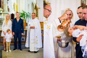 Donata Gutauskienė-Laisva su vyru Rolandu pakrikštijo savo sūnų