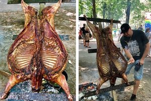 Pamokė, kaip virš laužo iškepti ėriuką – abejingų jam neliks