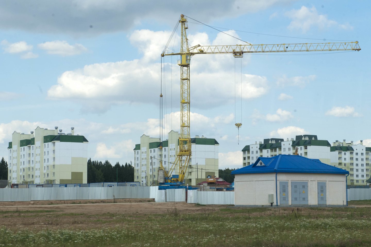 Astrave vykdant atominės elektrinės (AE) projektą statyba atominė Astravas<br>T.Bauro nuotr.