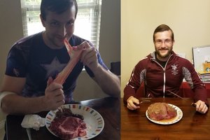 Buvęs veganas dabar valgo tik žalią mėsą: „Taip atsikračiau pusės savo svorio“