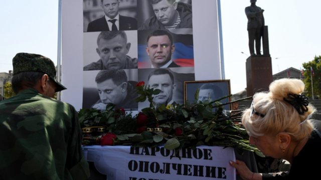 Dešimtys tūkstančių susirinko į Donecko separatistų vadeivos laidotuves