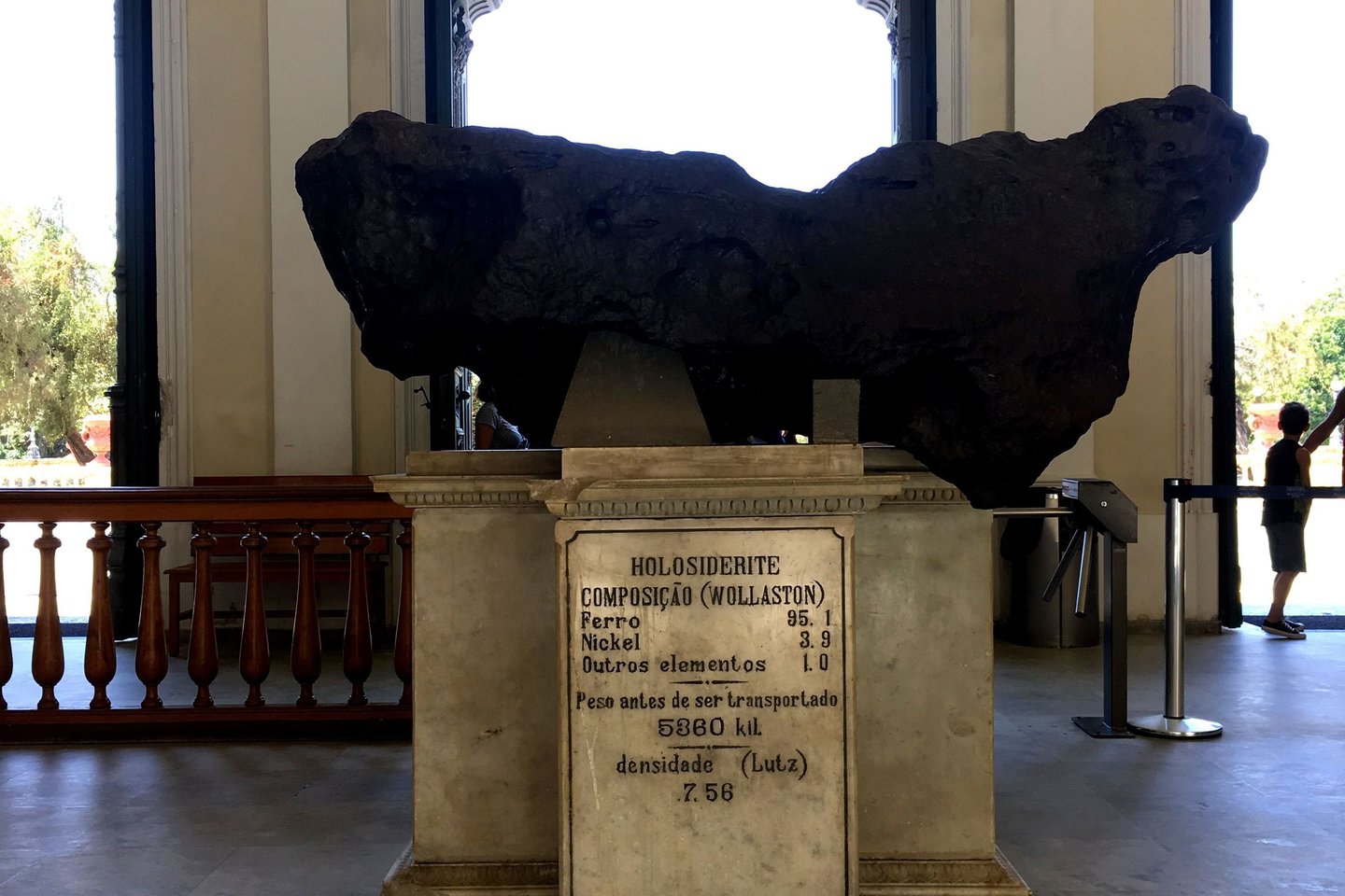 5 206 kilogramus sveriantį dangiškojo metalo gabalą 1784 metais Bahijos valstijoje rado berniukas, ieškojęs nuklydusios karvės.<br>AFP / Scanpix nuotr.