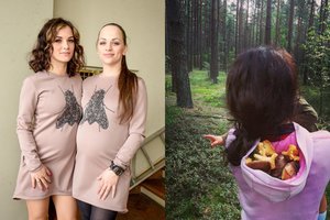 Ieškoti rudens gėrybių Irūna Puzaraitė leidosi su metukų sūnumi