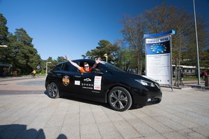 Ralyje „Aplink Lietuvą“ – specialus slalomas elektromobiliams