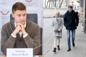 Politikas Mykolas Majauskas su žmona suka skirtingais keliais