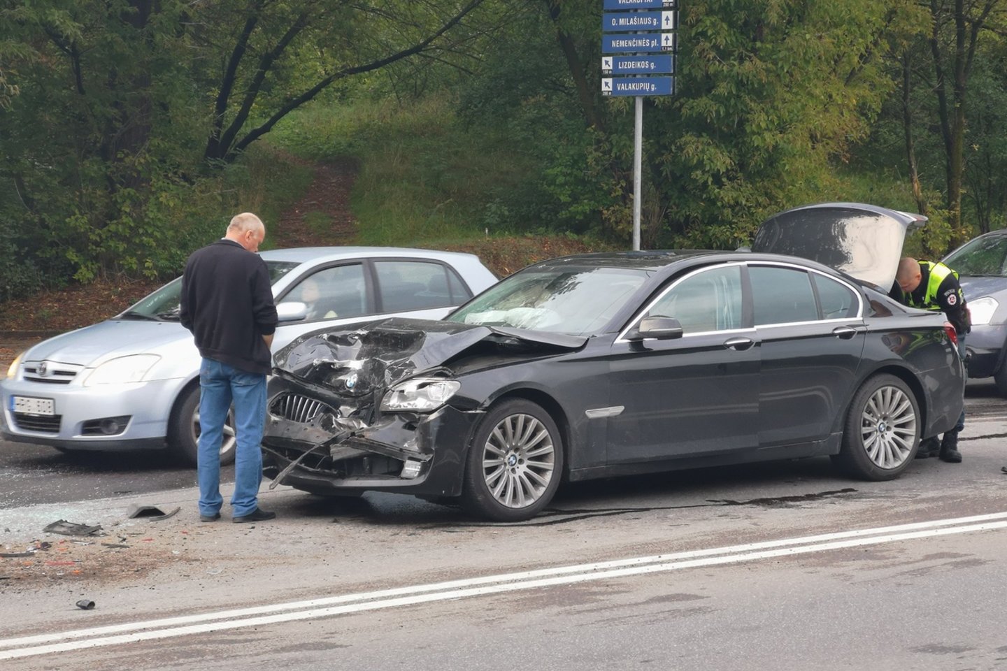 Įvykio metu nukentėjo vienas vairuotojas.