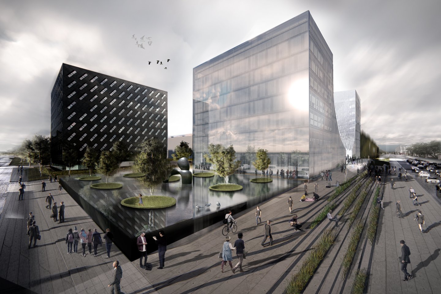  20,5 tūkst. kv. metrų ploto, 25-28 mln. eurų vertės pastato statybų pradžia planuojama 2019-ųjų viduryje.<br>„Cloud architektai“ vizualizacija