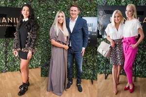 Į grožio renginį Liepą Norkevičienę atlydėjo vyras Evaldas