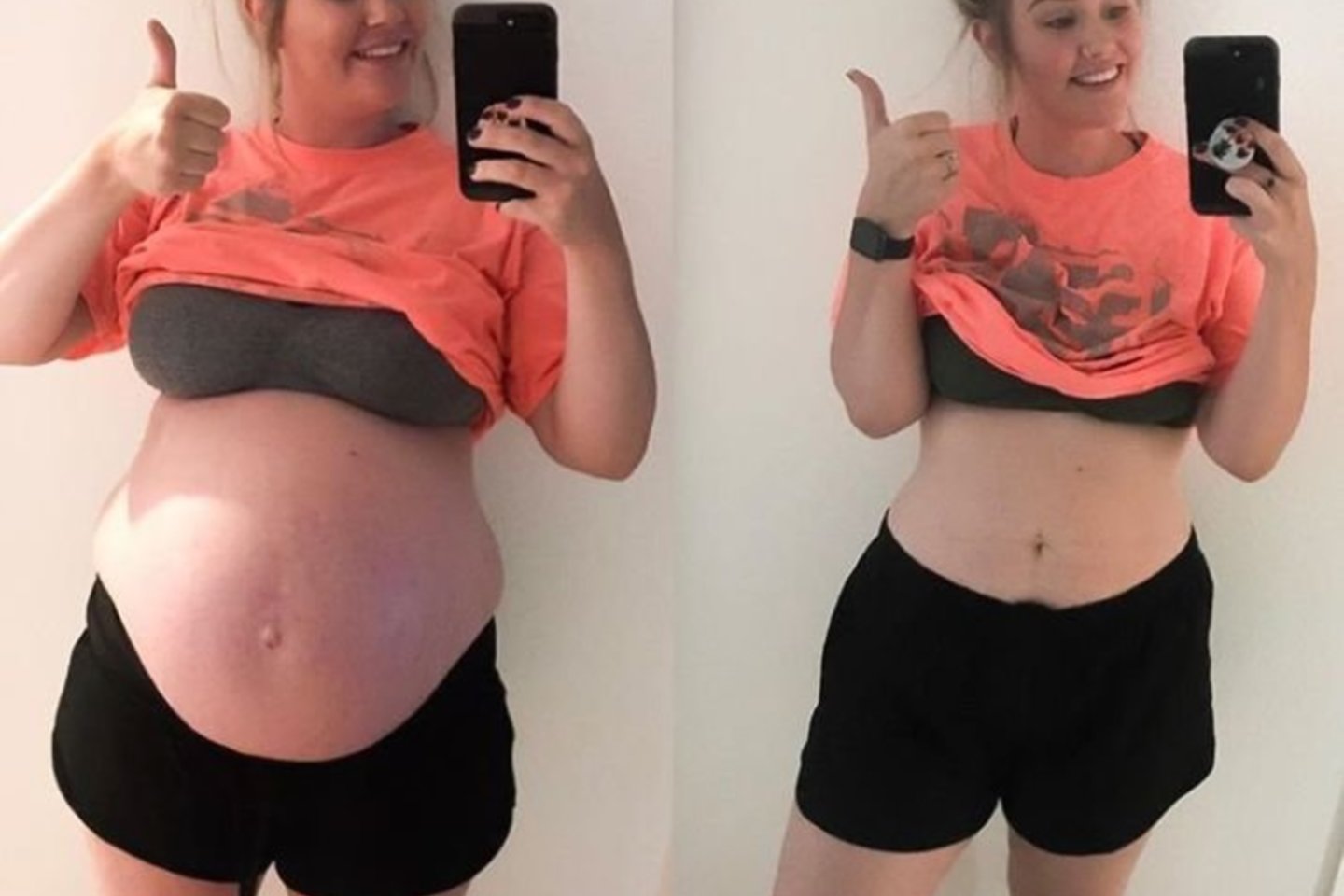  25 metų Kassidy Linde pasitikėjimas savimi krito, kai nėštumo metu ji svėrė beveik 118 kg. <br> Instagram nuotr.