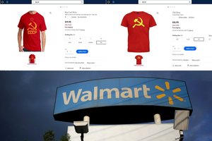 ES prisideda prie Lietuvos raginimo „Walmart“ pašalinti marškinėlius su sovietų simbolika