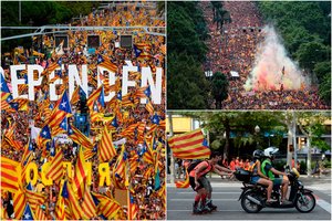 Įspūdingų eitynių Barselonoje kadrai – į gatves išėjo milijonas žmonių