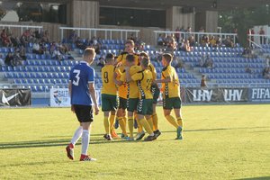 Lietuvos jaunimo futbolo rinktinė Gargžduose neatsilaikė prieš Danijos bendraamžius
