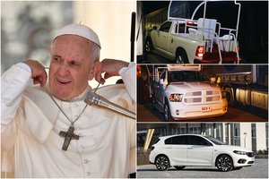 Popiežiaus Pranciškaus automobiliai Lietuvoje išsiskiria dviem detalėmis
