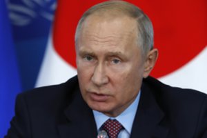 Vladimiras Putinas pareiškė: „Rusija yra taiki ir neturi agresyvių planų“