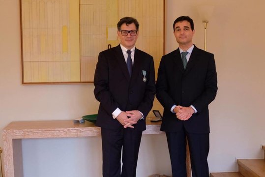 Jubiliejų švenčiančiam Eugenijui Skerstonui – svarbus Prancūzijos ambasados įvertinimas