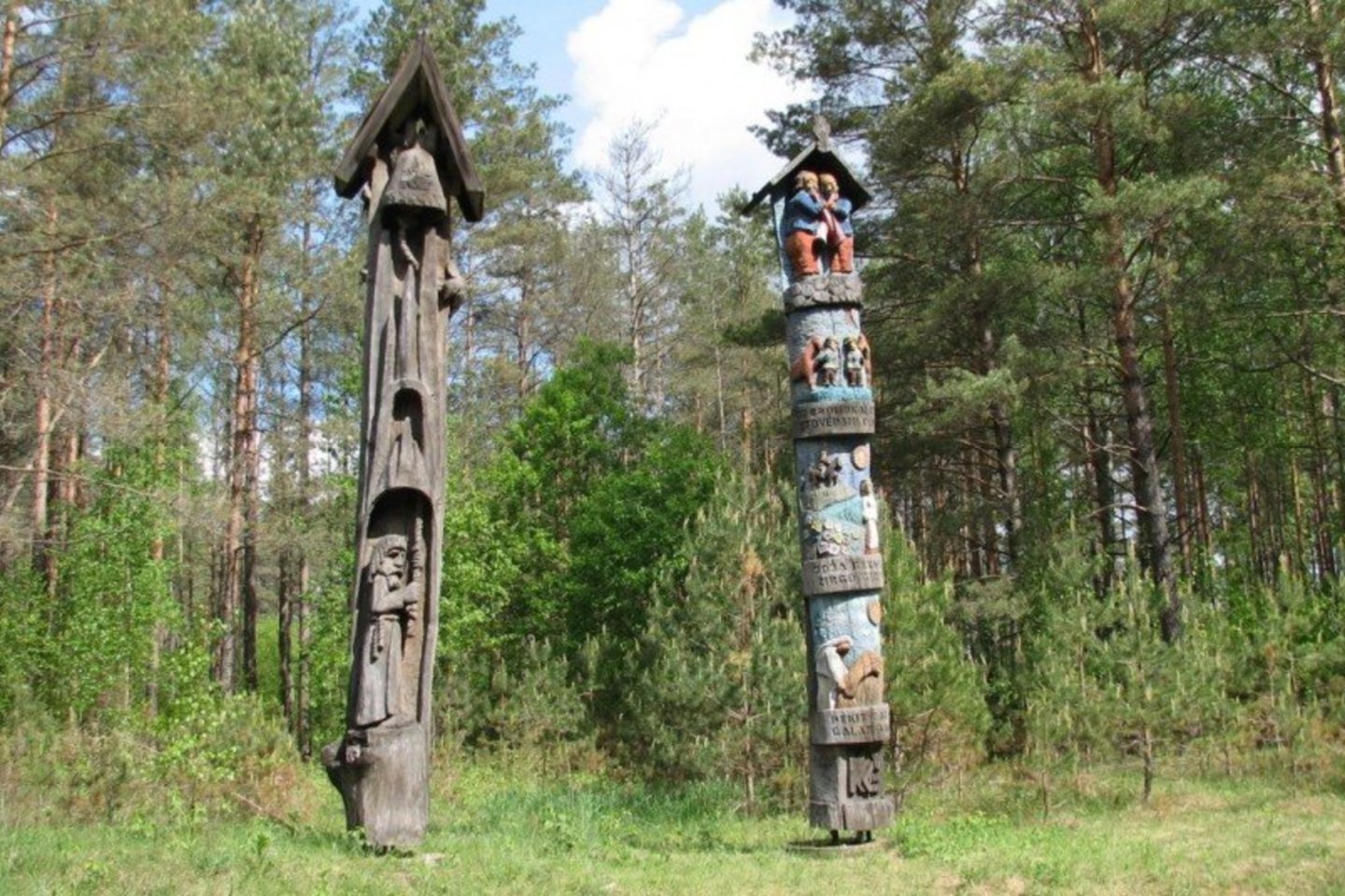  Skulptūras tautodailininkai iš medžio išskobė 1975–1976 metais, minint M.K.Čiurlionio gimimo šimtmetį.<br> Varėnos savivaldybės archyvo nuotr.