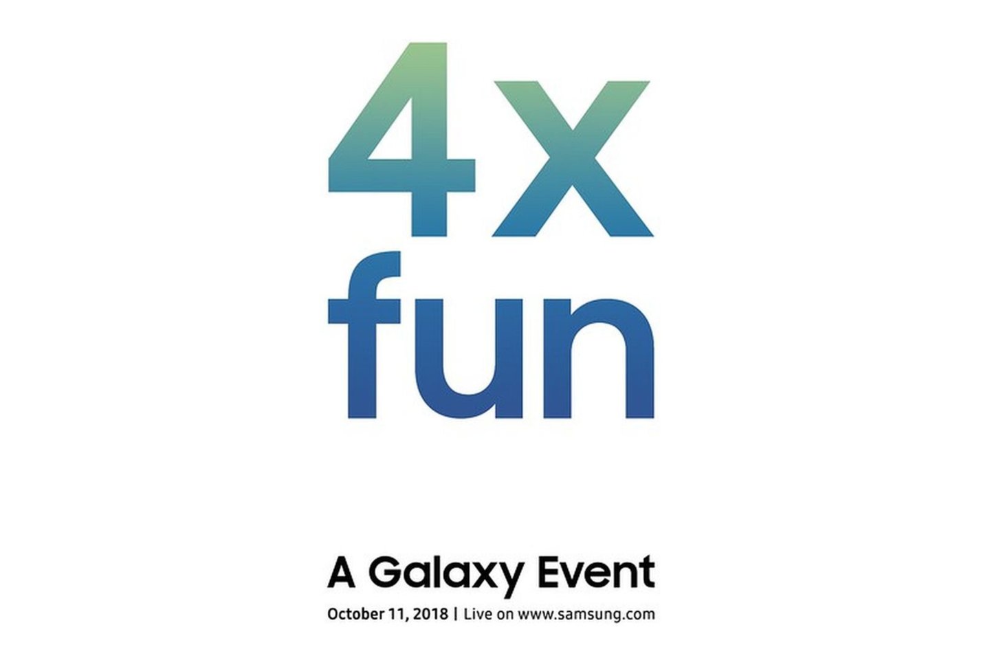  Kompanija “Samsung” išsiuntinėjo žurnalistams kvietimus į renginį spalio 11d. Mėtomasi užuominomis apie naują įrenginį ir paslaptinga žinute „4X smagiau” (angl. 4X fun).