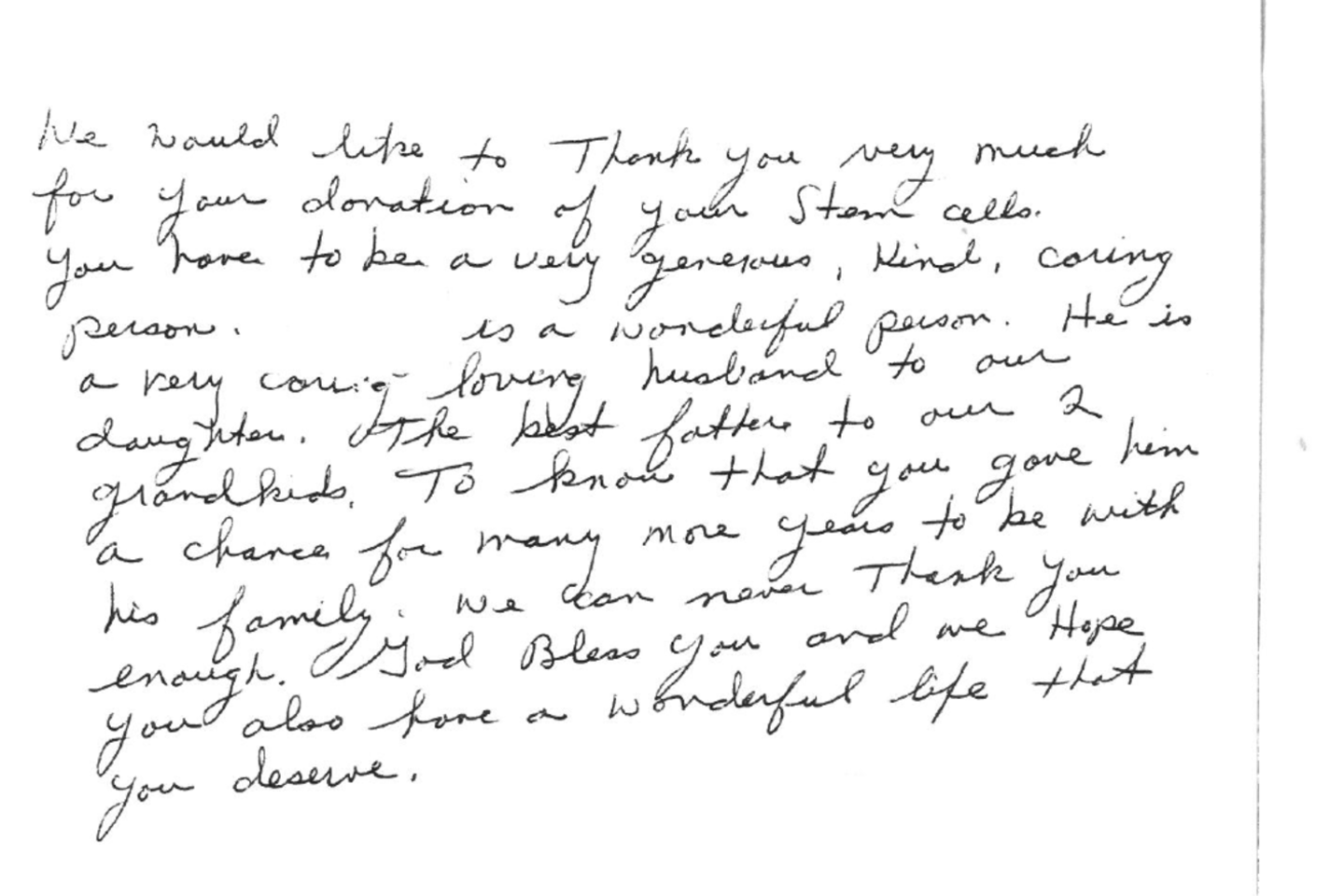 Paviešinti jautrūs ir dėkingumo kupini laiškai kaulų čiulpų donorams.