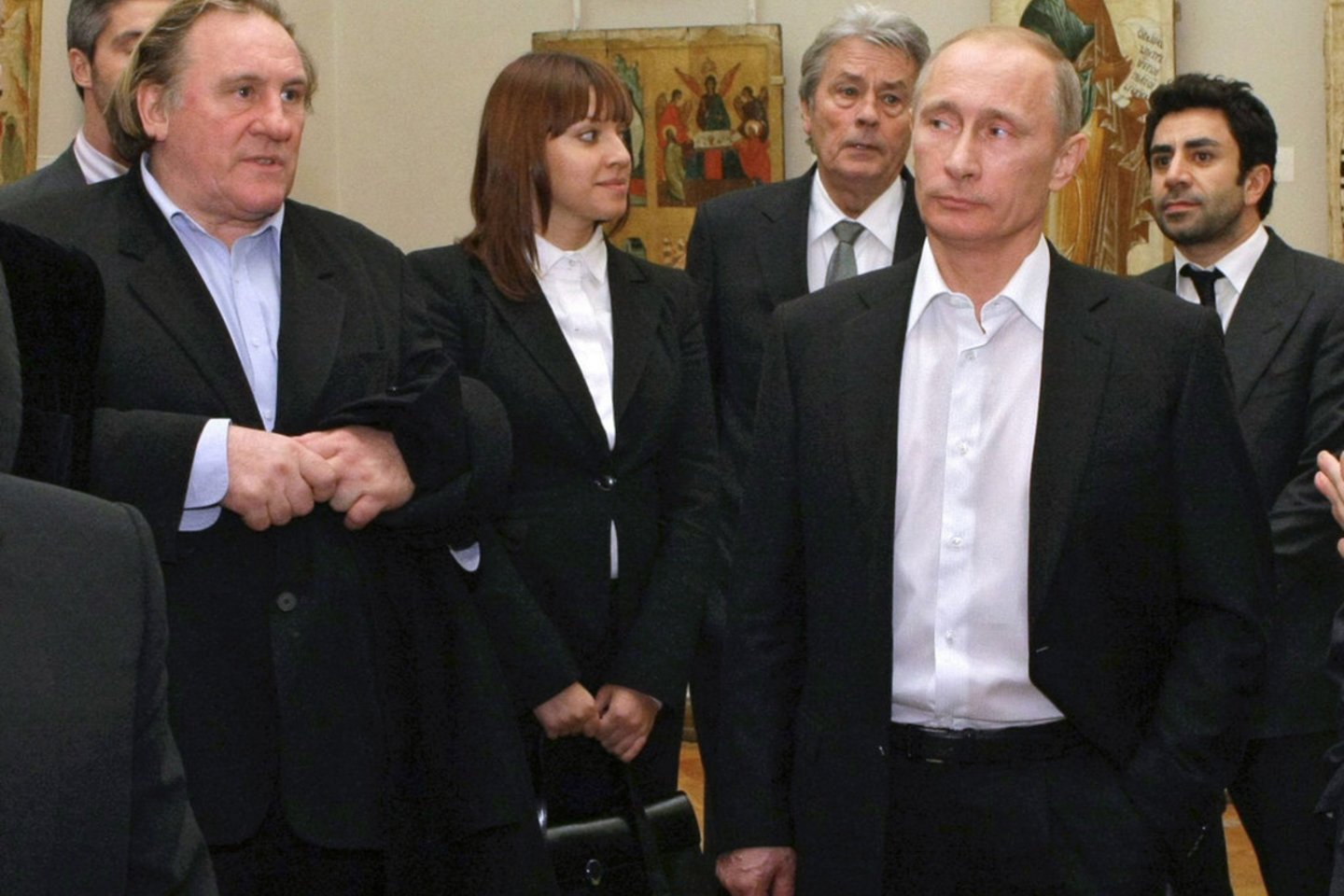 Prancūzų aktorius G.Depardieu iki šiol labai draugiškai bendravo su prezidentu V.Putinu.<br>AP nuotr.