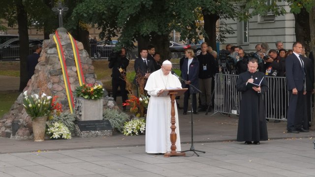 Paskutinėje savo kalboje popiežius prašė svarbių siekių Lietuvai