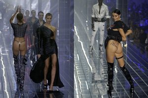 „Philipp Plein“ kolekcijos pristatyme modeliai demonstravo nuogus užpakaliukus