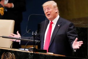 Antausis D. Trumpui: Generalinėje Asamblėjoje išjuokė ir kritikavo