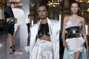 Retai matoma Cara Delevingne ant podiumo pademonstravo neįprastą įvaizdį