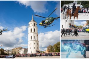 Vilniaus centre – sraigtasparniai, „Aras“ kovotojai ir raitoji policija 