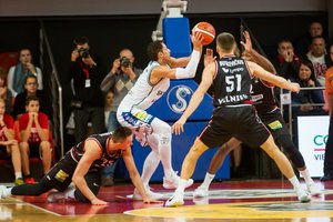 Nepadėjo ir solidus M. Lukauskio pasirodymas: „Rytas“ sutriuškino „Skycop“ ekipą