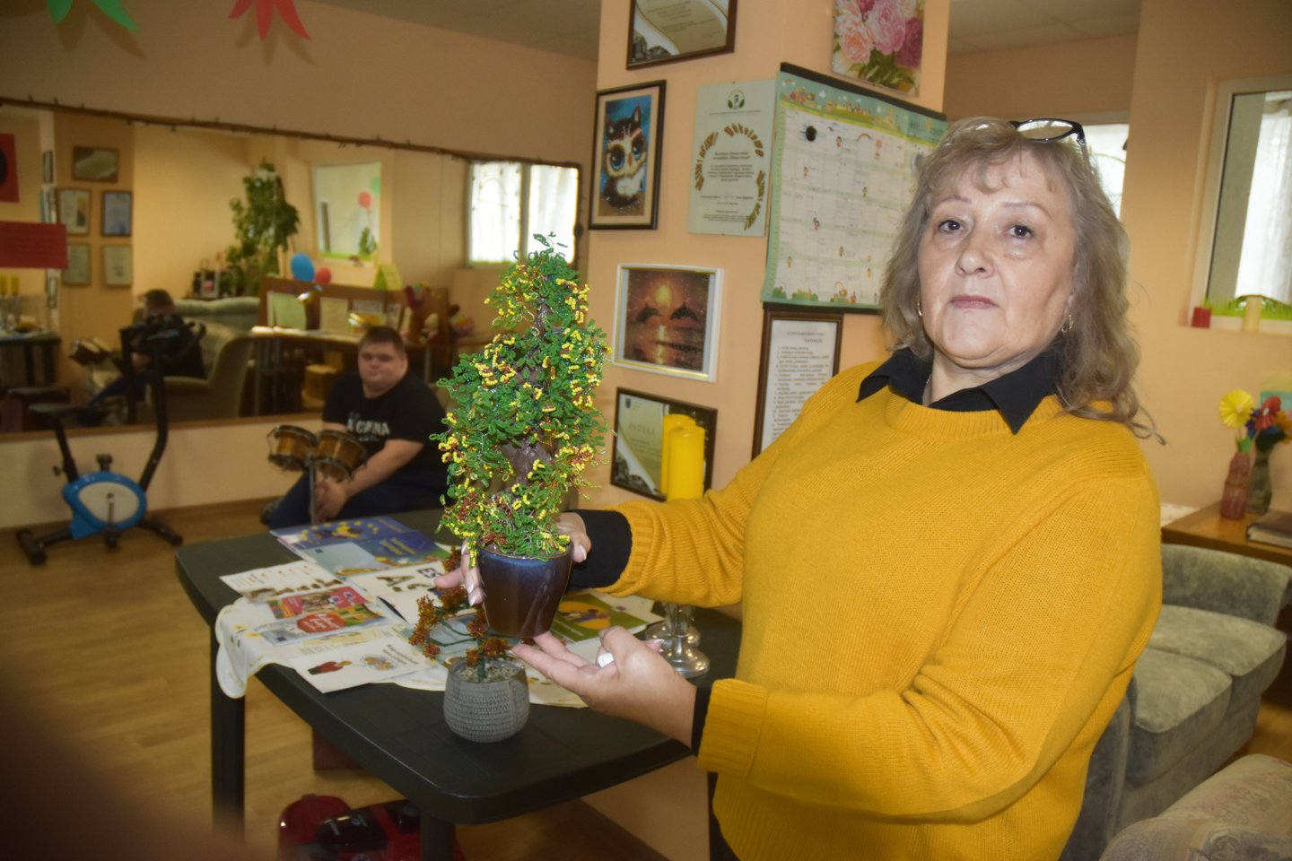 Sutrikusio intelekto žmonių globos bendrijos „Utenos viltis“ pirmininkė Aldona Vėbrienė.