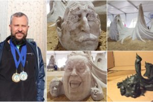 Lietuvio smėlio skulptūra pakerėjo amerikiečius: gavo premiją ir titulą