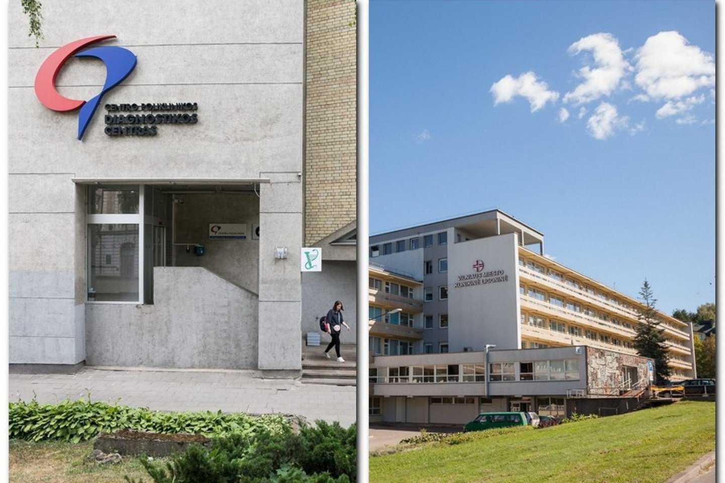 Net dvi sostinės gydymo įstaigos – sostinės Centro poliklinika irVilniaus miesto klinikinė ligoninė Antakalnyje – netrukus smarkiai prasiplės.<br> S.Žiūros nuotr. 
