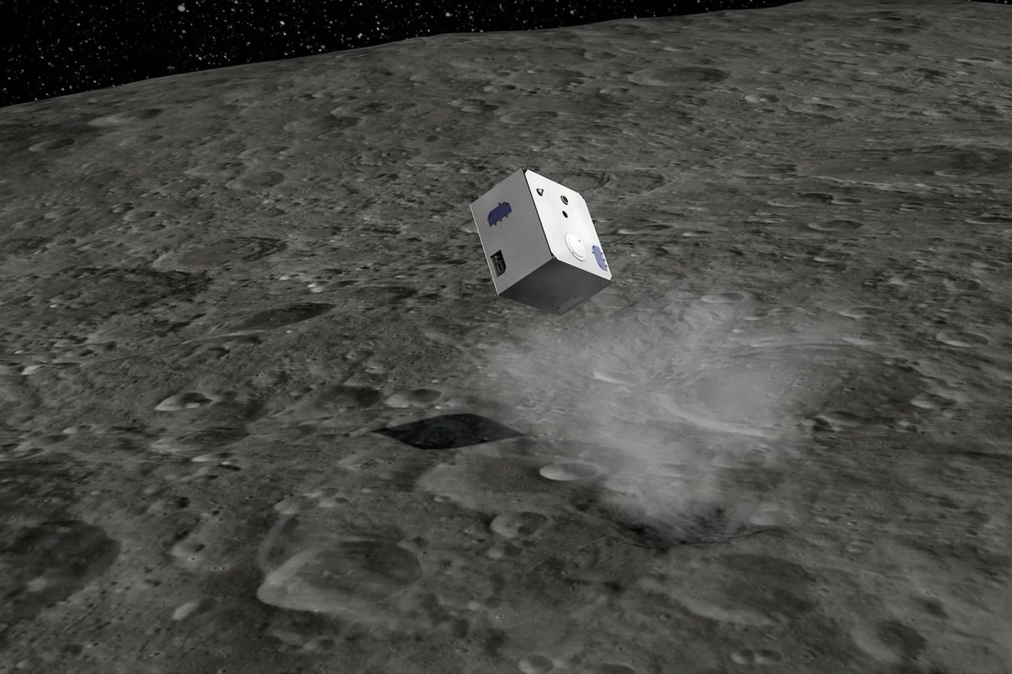  Batų dėžutės dydžio šuoliuojantis robotas, nusileidęs ant 900 metrų skersmens asteroido Ryugu antradienį, ketvirtadienį jau „išleido dvasią“.<br>Vokietijos Aeronautikos centro iliustr.
