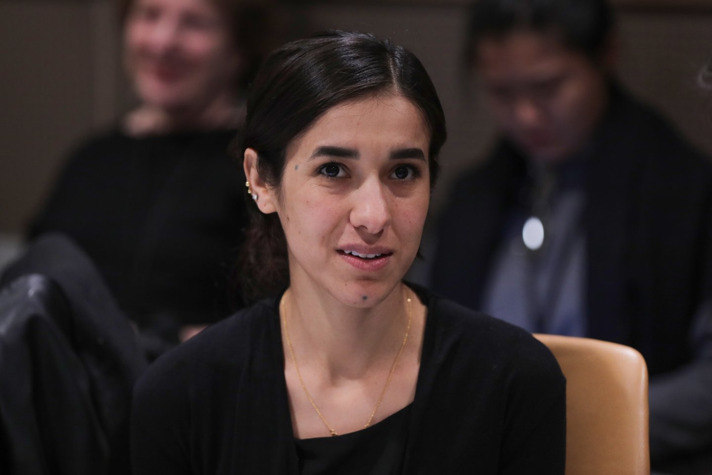 Nadia Murad kovoja prieš seksualinį smurtą karinių konfliktų metu.<br>AFP/Scanpix nuotr.