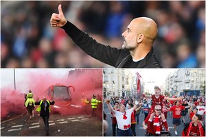 Pepas Guardiola: „Liverpool“ klubas atsakingas už „Man City“ komandos autobuso saugumą