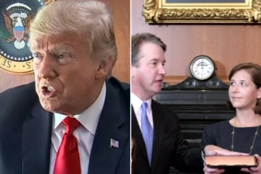 Priekabiavimu kaltinamas B. Kavanaugh laimėjo mūšį dėl teisėjo mantijos