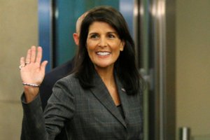 JAV ambasadorė JT Nikki Haley atsistatydina