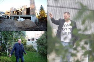 Slapti kadrai: Henytės sūnus užfiksuotas skandalingoje Kauno statybvietėje