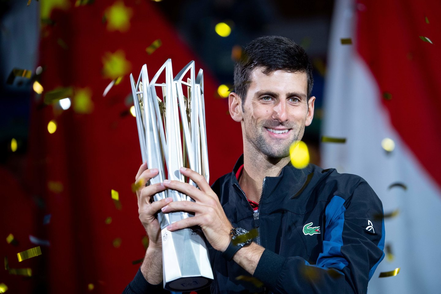  Novakas Džokovičius laimėjo ATP-1000 serijos teniso turnyrą Šanchajuje.<br> AFP/Scanpix nuotr.