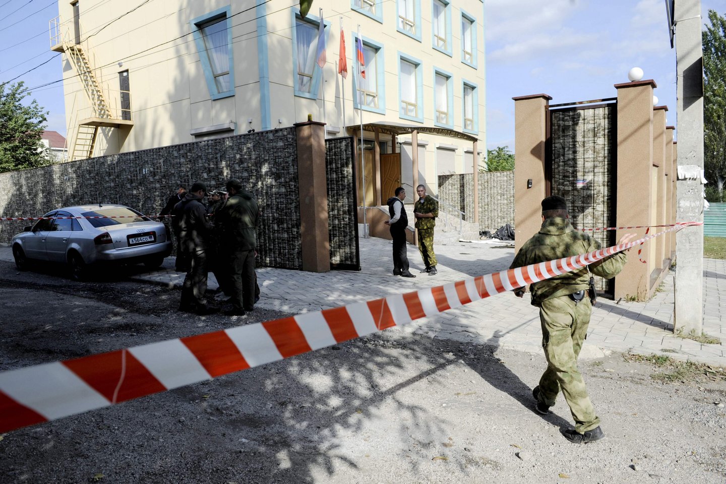  Donecke buvo susprogdinta bomba per Komunistų partijos suvažiavimą. <br> AFP/Scanpix nuotr.