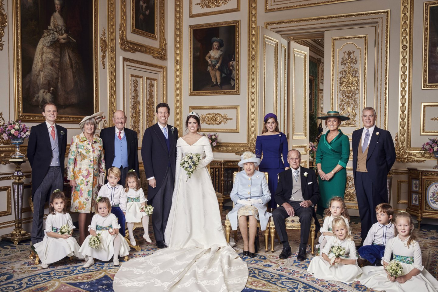  Princesės Eugenie vestuvių akimirka.<br>AP nuotr.
