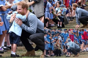 Nėščios Meghan Markle ir princo Harry elgesys su vaikais tirpdo širdis