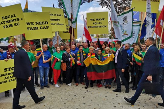 Ūkininkai Briuselyje šėlioja be estų: „Bet mūsų čia daug“