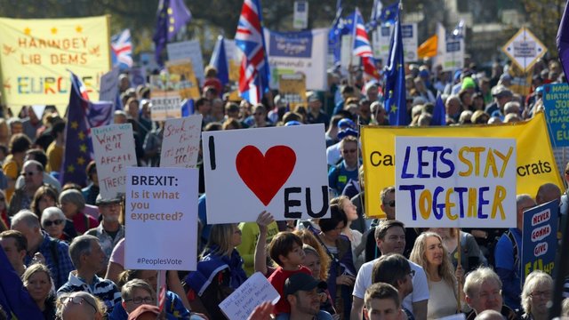 Londone prieš „Brexit“ protestavo daugiau nei 0,5 mln. žmonių