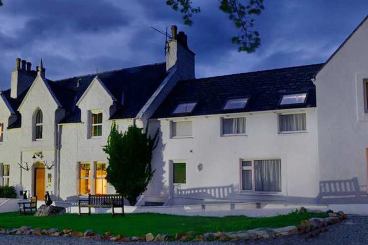 Hebridų salyne, Skajaus saloje, esanti „Kinloch“ sodyba