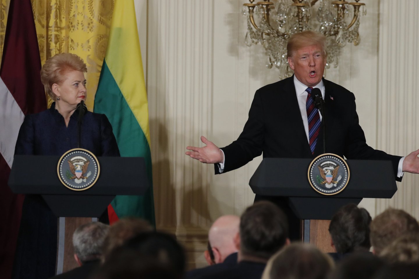 D.Grybauskaitė balandį JAV susitiko ir su D.Trumpu.<br> Reuters/Scanpix nuotr.