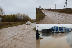 Automobiliai nepravažiuoja, o žmonės klimpsta iki kelių: sunku patikėti, kur ši gatvė yra