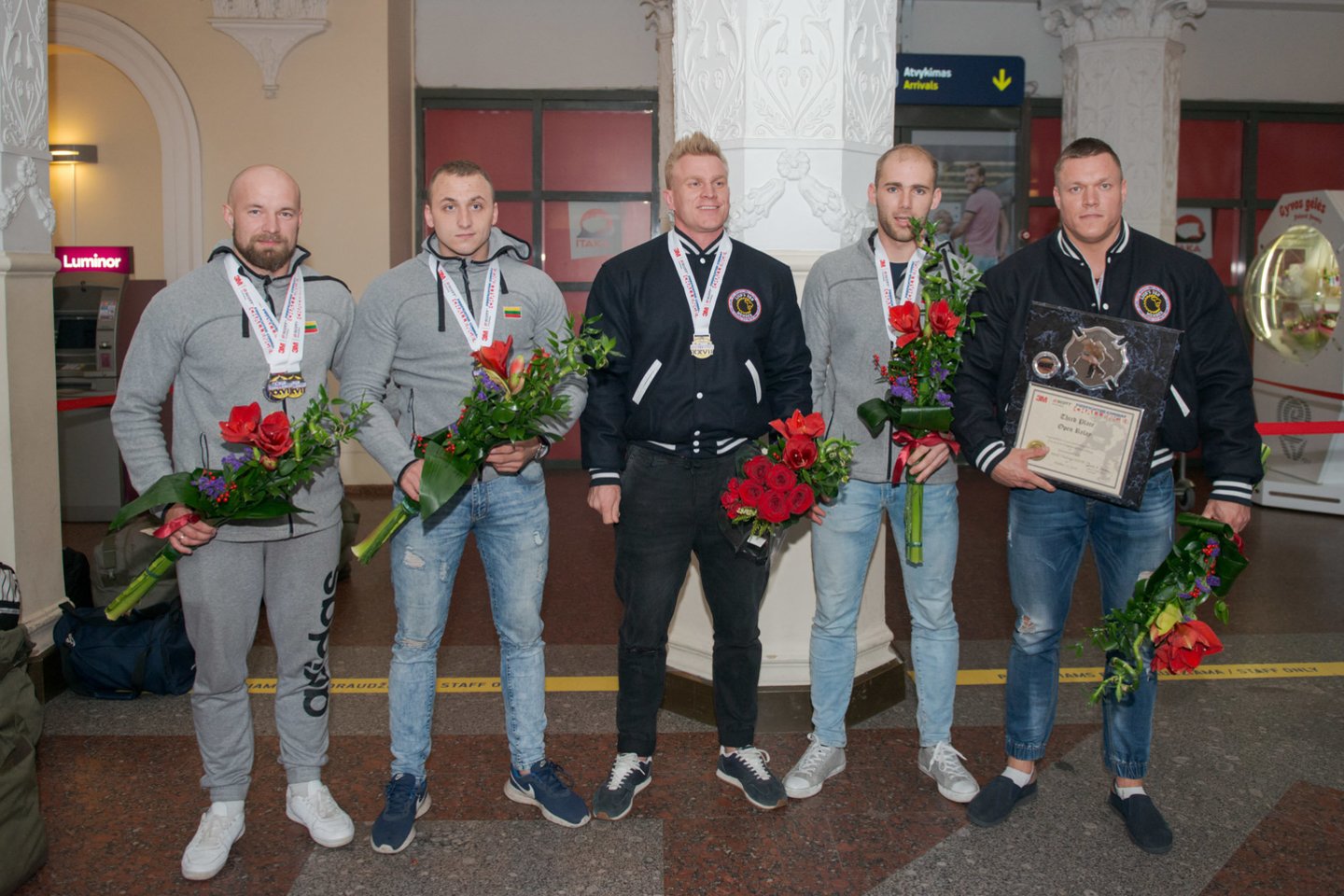 Ugniagesių čempionų sutiktuvės.