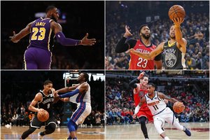 NBA naktis: du pratęsimai, karjeros rekordas, LeBrono pergalinga bauda ir S. Curry šou 