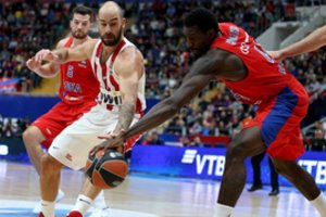 CSKA išvargo pergalę prieš „Olympiakos“ ir pratęsė sėkmingą seriją Eurolygoje